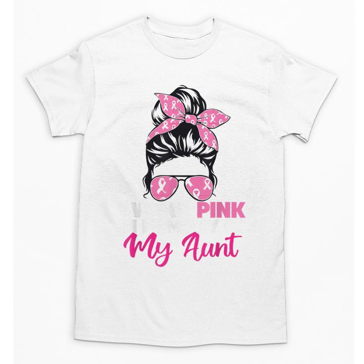 I Wear Pink In Memory Of My Aunt Breast Cancer Awareness Unisex T-Shirt