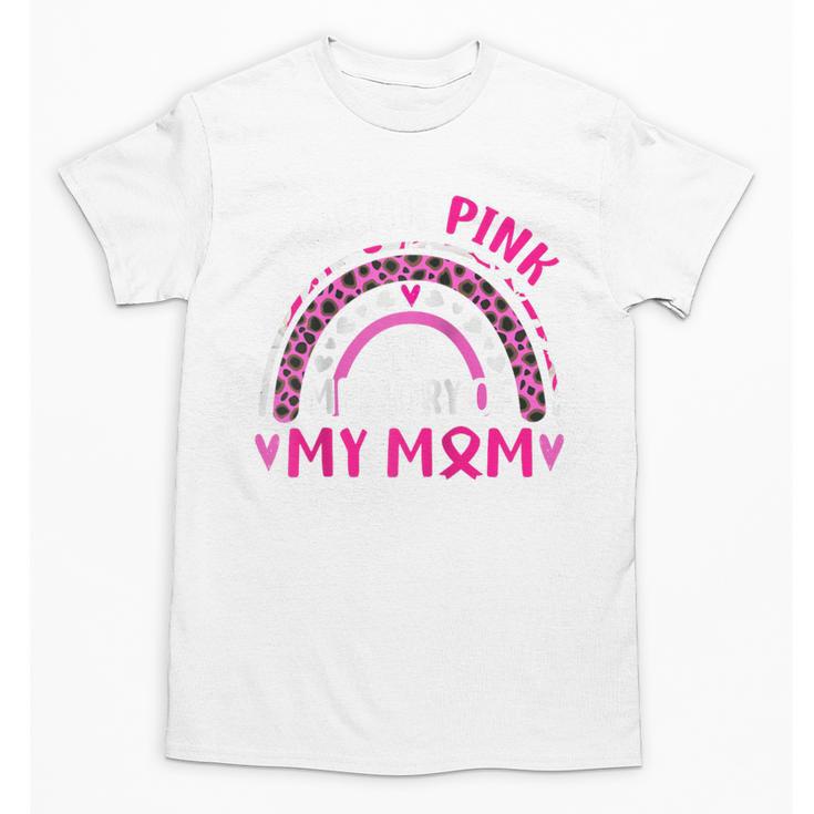 I Wear Pink In Memory Of My Mom Breast Cancer Awareness Raglan Baseball Tee Unisex T-Shirt