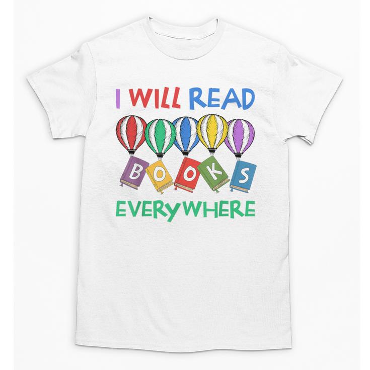 I Will Read Books Everywhere Across America Child Readers Unisex T-Shirt