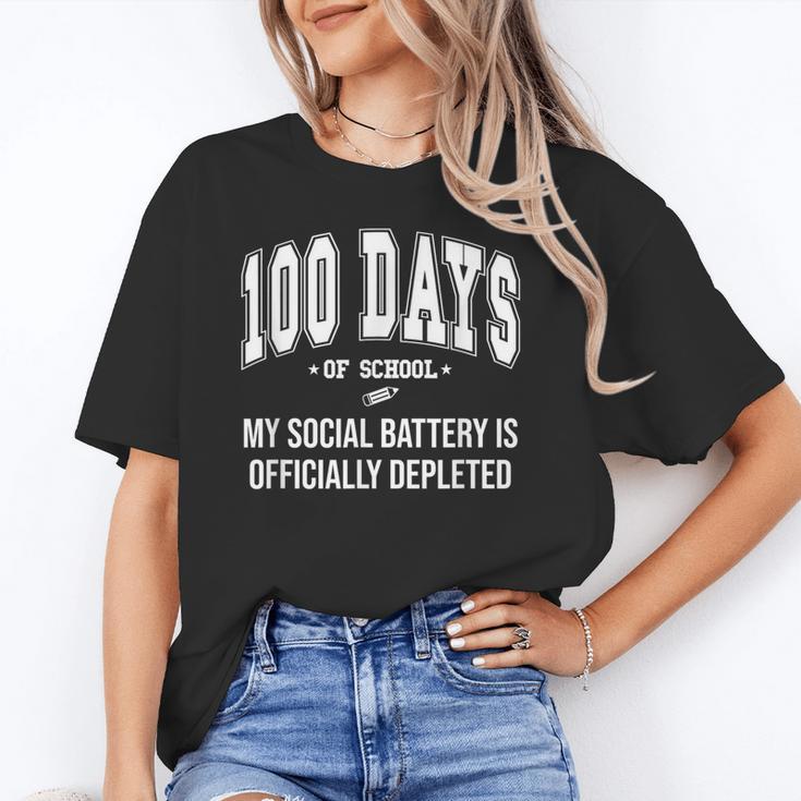 100 Days Of School Sarcastic Teacher Introvert Kid 100th Day Unisex T-Shirt