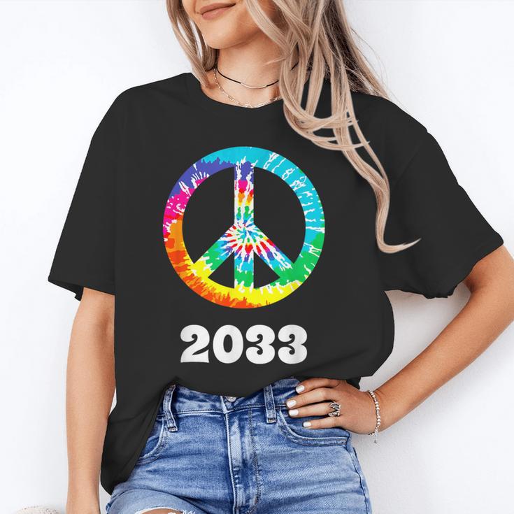 2033 Graduation Class Year Tie Dye Peace Sign Unisex T-Shirt