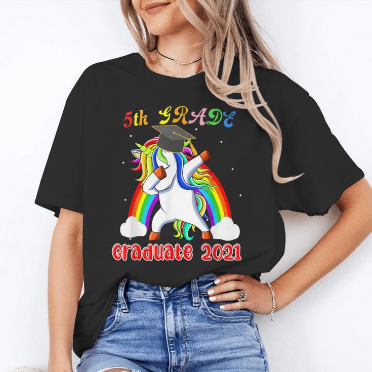 5th Grade Graduate Class 2021 Dabbing Unicorn Graduation Unisex T-Shirt