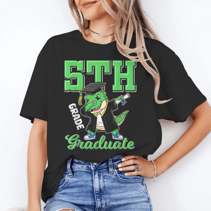 5th Grade Graduate Dinosaur Dab Graduation School Unisex T-Shirt