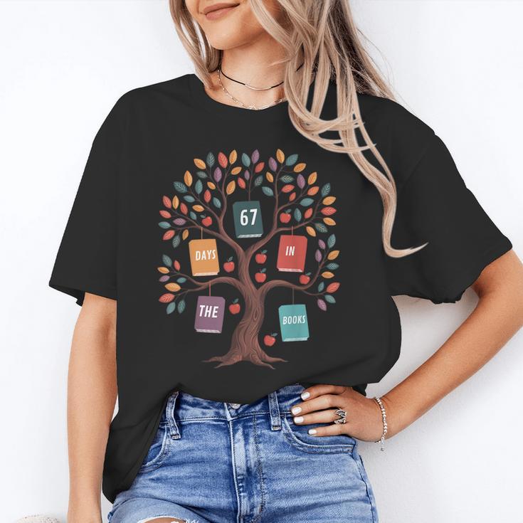 67 Days In The Books Reading Teacher 67th Day Of School Unisex T-Shirt