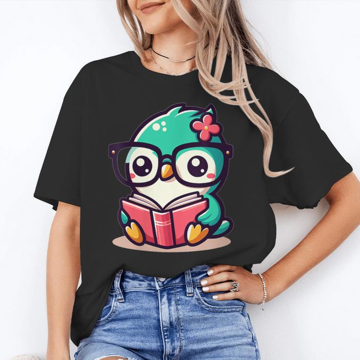Adorable Book Lover Humming Bird With Reading Glasses Cute Unisex T-Shirt