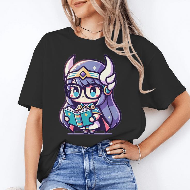 Adorable Book Lover Valkyrie With Reading Glasses Cute Unisex T-Shirt