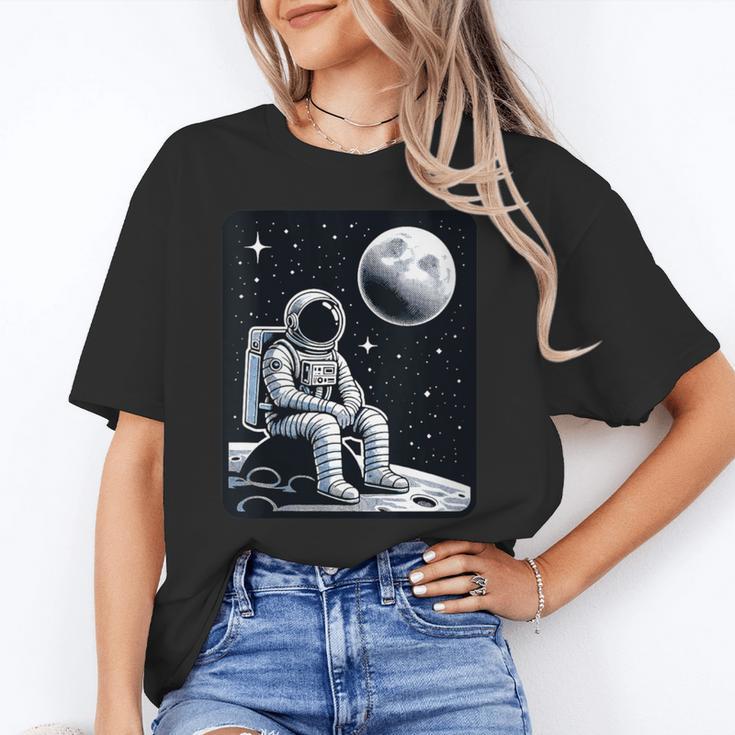 Aesthetic Spaceman Astronaut On The Moon Space Introvert Unisex T-Shirt