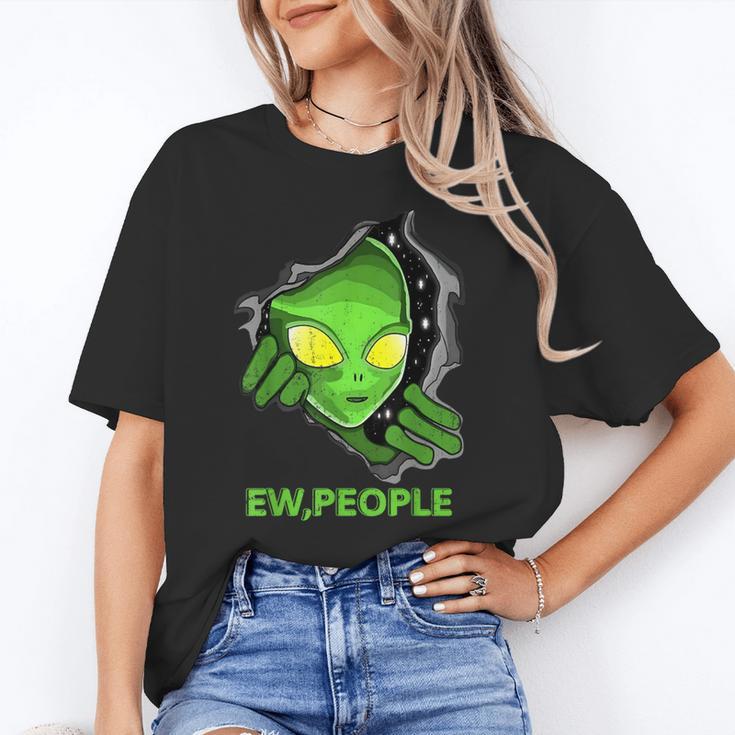 Alien Face Ew People UFO Introvert Meme Men Women Kids Unisex T-Shirt Alien Face Ew People UFO Introvert Meme Men Women Kids Unisex T-Shirt