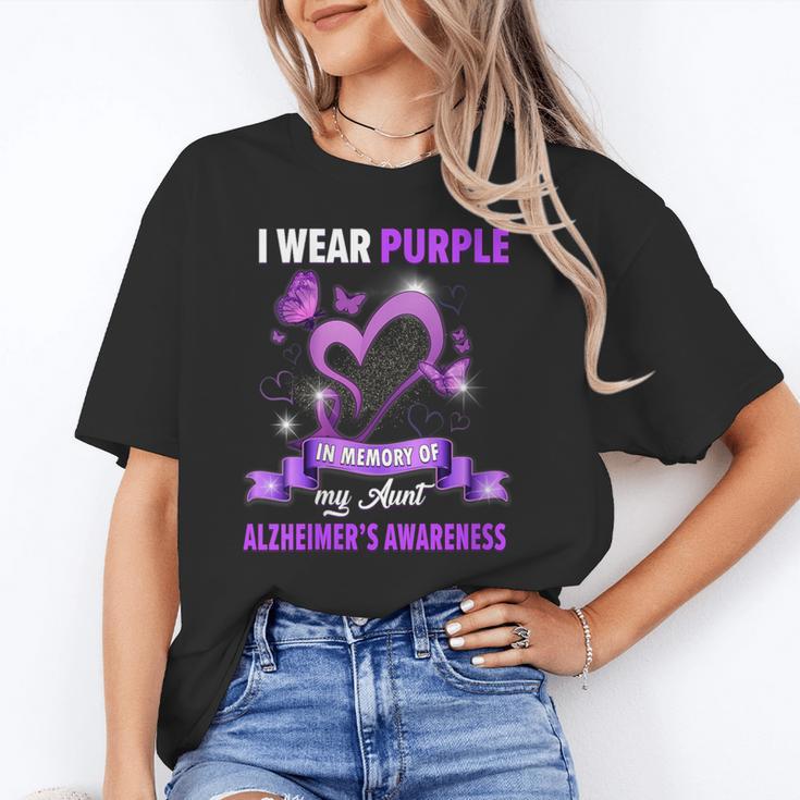 Alzheimer's Awareness I Wear Purple In Memory Of My Aunt Unisex T-Shirt Alzheimer's Awareness I Wear Purple In Memory Of My Aunt Unisex T-Shirt