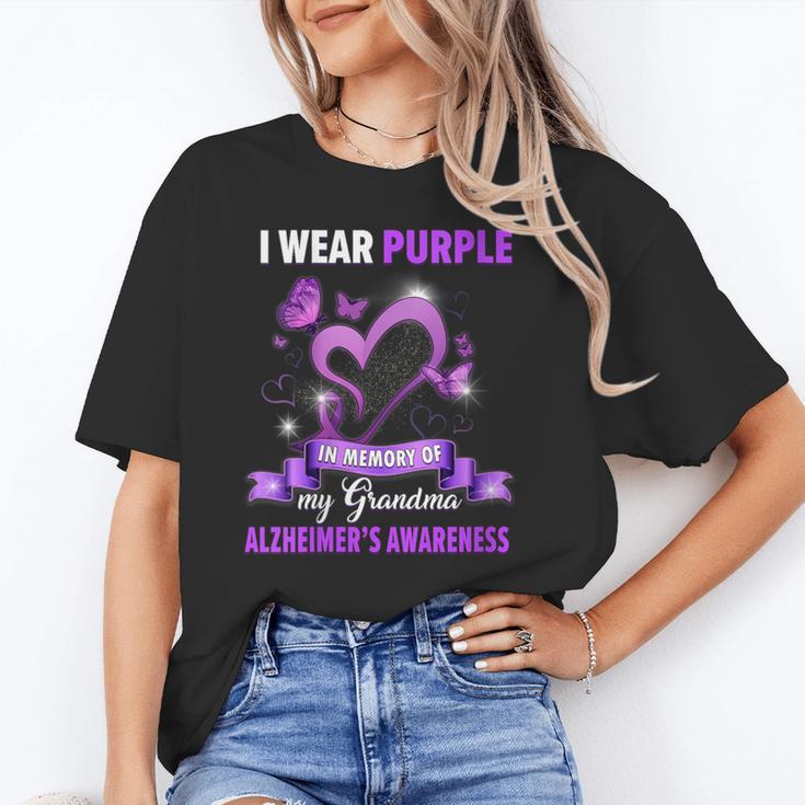 Alzheimer's Awareness I Wear Purple In Memory Of My Grandma Unisex T-Shirt