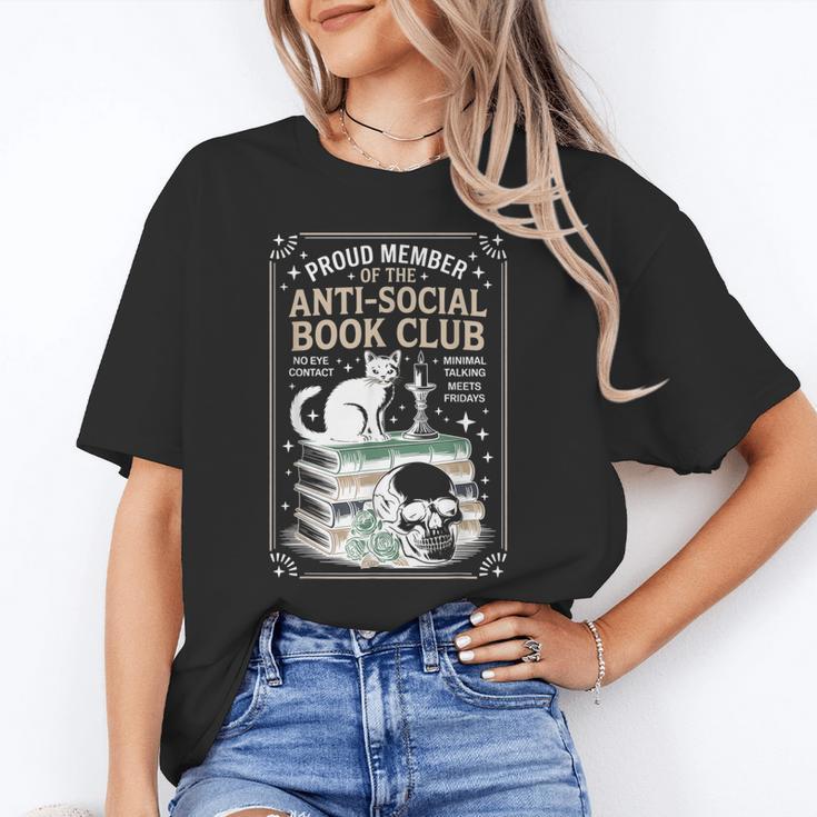 Anti-Social Book-Club Cat Graphic Unisex T-Shirt