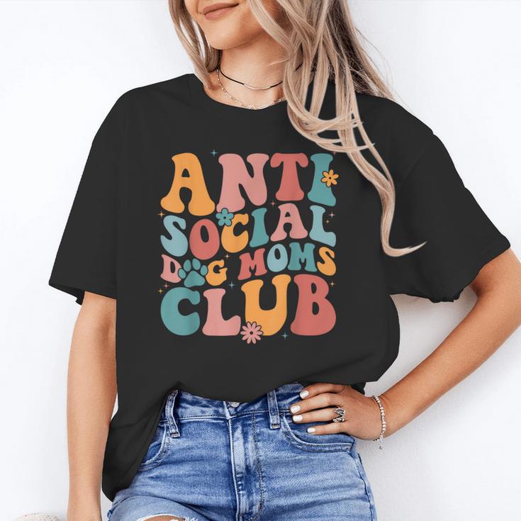 Anti Social Dog Moms Club Introvert Dog Mom Retro Men Women Unisex T-Shirt