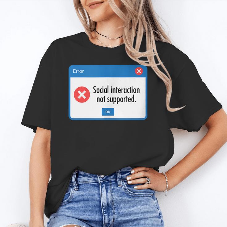 Anti Social Introvert Social Interaction Not Supported Unisex T-Shirt