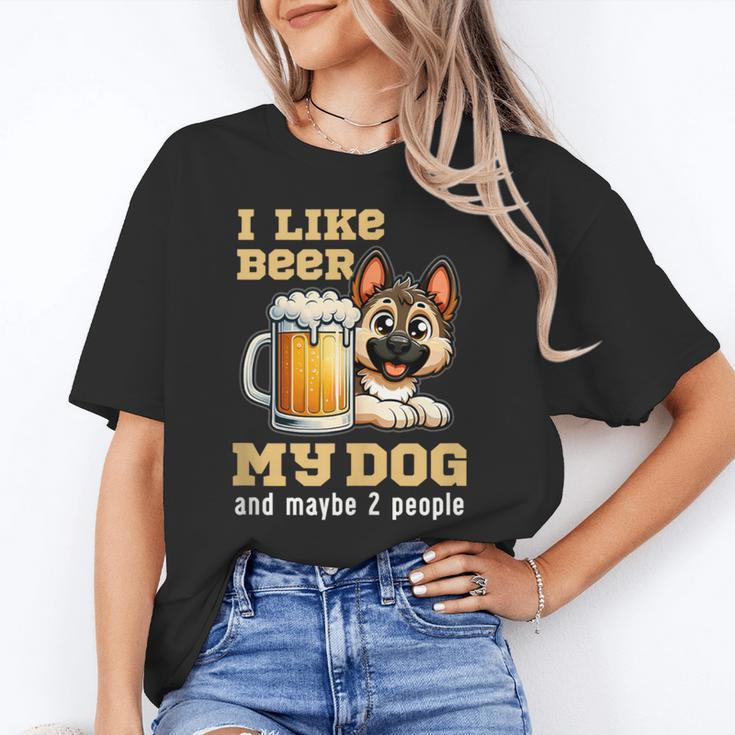 I Like Beer My Dog And Maybe 2 People Introvert Pun Unisex T-Shirt I Like Beer My Dog And Maybe 2 People Introvert Pun Unisex T-Shirt