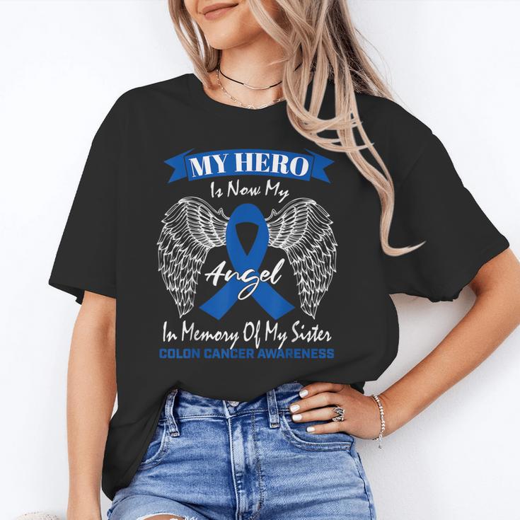 Blue Ribbon In Memory Of My Sister Colon Cancer Awareness Unisex T-Shirt Blue Ribbon In Memory Of My Sister Colon Cancer Awareness Unisex T-Shirt