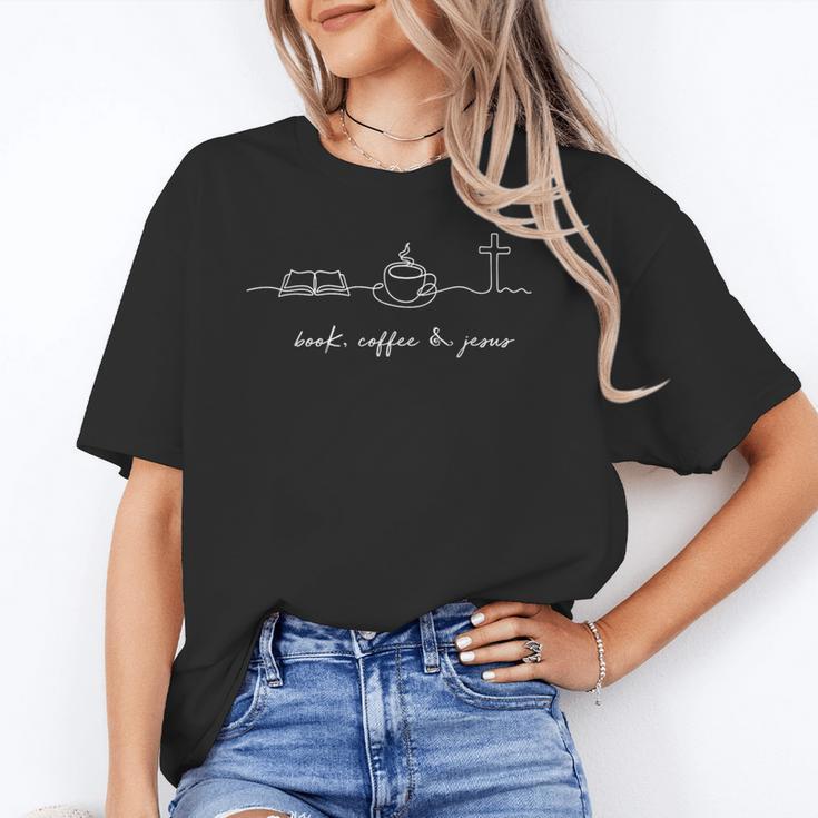Book Coffee Jesus Christian Graphic Love Jesus Bookish Unisex T-Shirt Book Coffee Jesus Christian Graphic Love Jesus Bookish Unisex T-Shirt