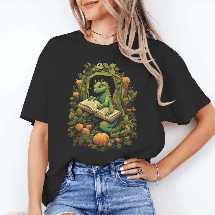 Book Dragon Reading Books Bookworm Fantasy Unisex T-Shirt