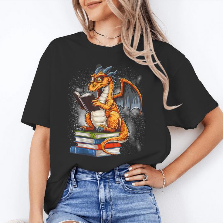Book Dragon Reading Book Lover Unisex T-Shirt