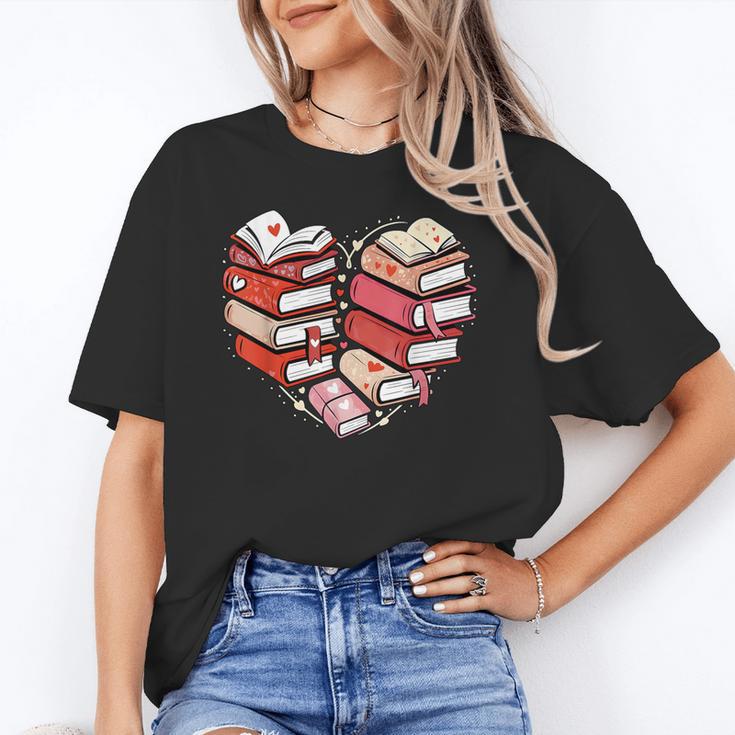 Book Lover Heart Shape Reading Librarian Valentine Men Women Unisex T-Shirt