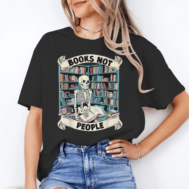 Book Lover Skeleton Reading Love Books Not People Unisex T-Shirt