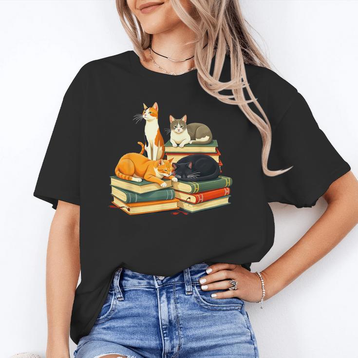 Bookish Cat Lover Cute Reading Squad Books & Kittens Love Unisex T-Shirt