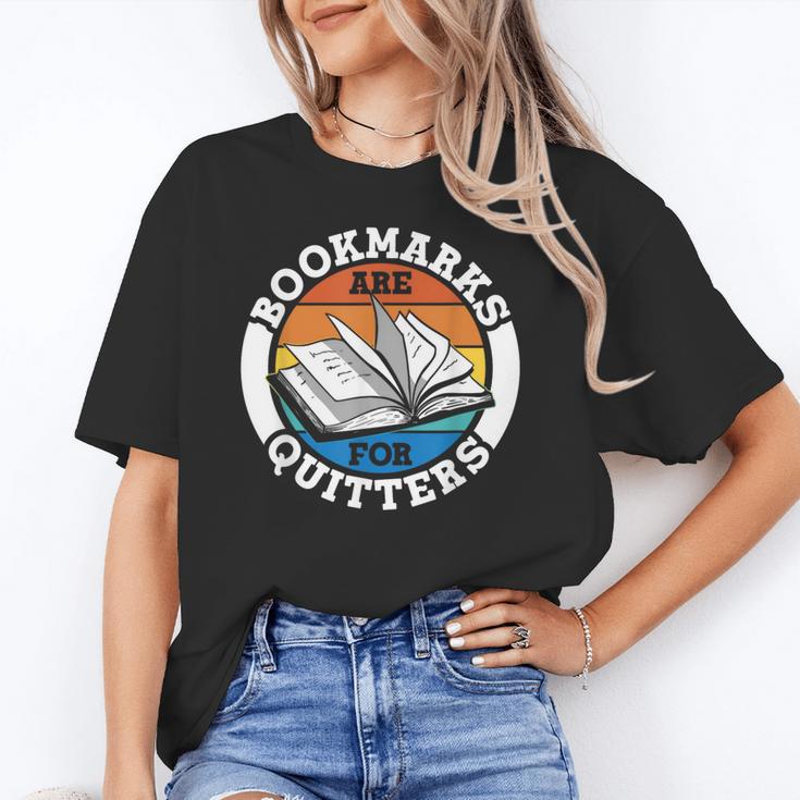 Bookmarks Are For Quitters Reader Read Book Reading Unisex T-Shirt