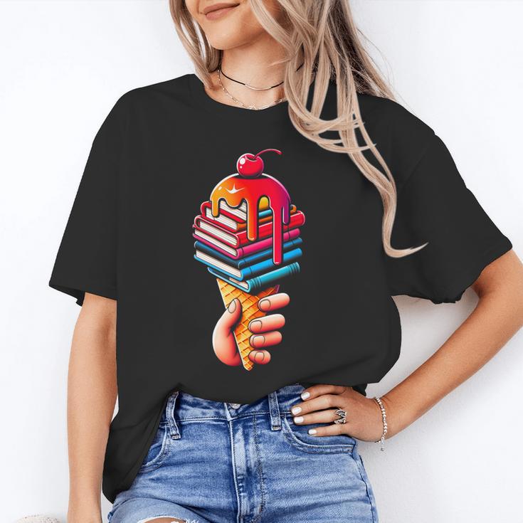 Books Reading Ice Cream Unisex T-Shirt