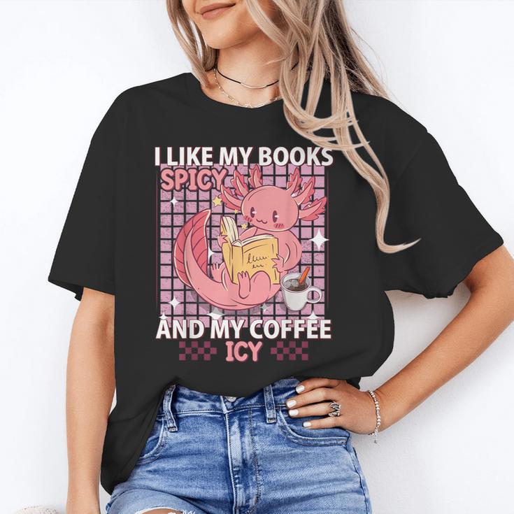 I Like My Books Spicy And My Coffee Icy Librarian Unisex T-Shirt I Like My Books Spicy And My Coffee Icy Librarian Unisex T-Shirt