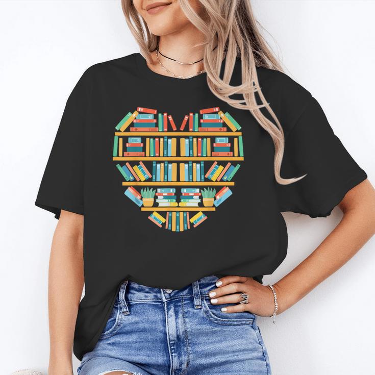 Bookshelf Heart Unisex T-Shirt