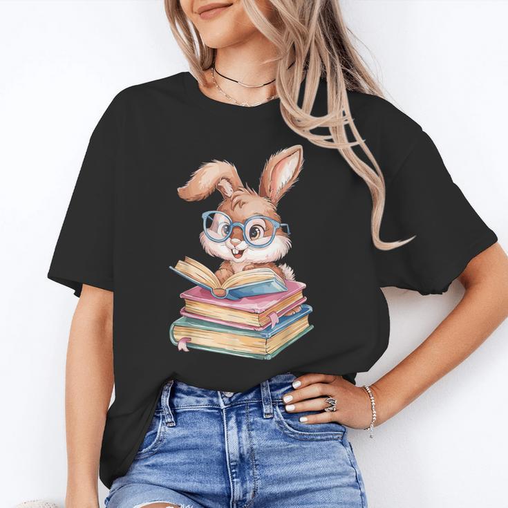 Bunny Rabbit Reading Books Rabbit Books Bunny Reader Unisex T-Shirt