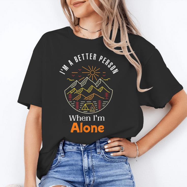 Camping Alone Meme Campfire Introvert Camper Unisex T-Shirt Camping Alone Meme Campfire Introvert Camper Unisex T-Shirt