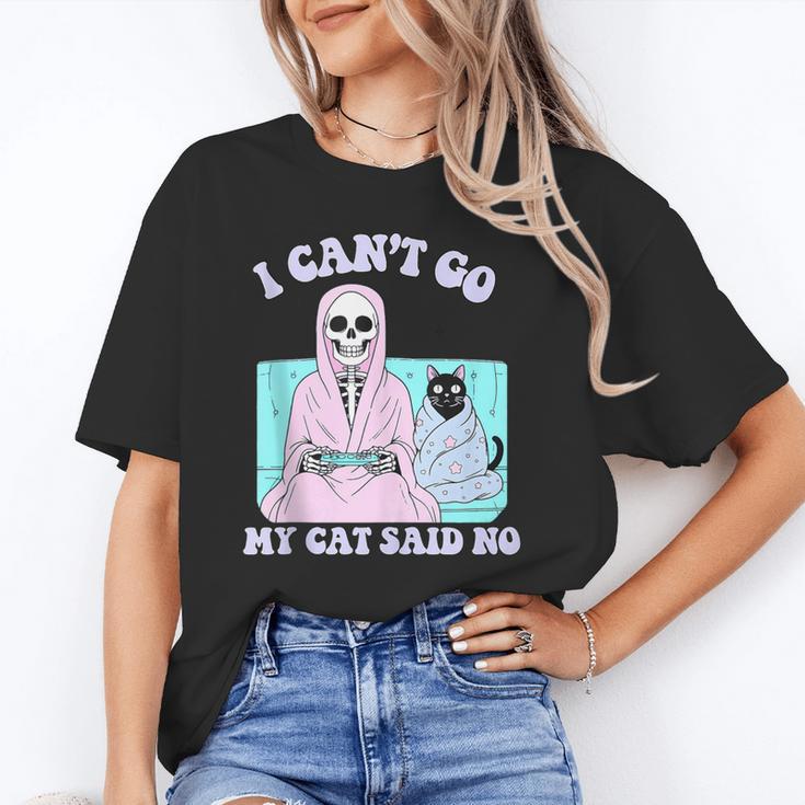 I Can't Go My Cat Said No Introvert Anxiety Cat Lover Unisex T-Shirt I Can't Go My Cat Said No Introvert Anxiety Cat Lover Unisex T-Shirt