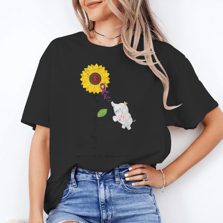 Caring Memory Elephant Sunflower Alzheimer Unisex T-Shirt