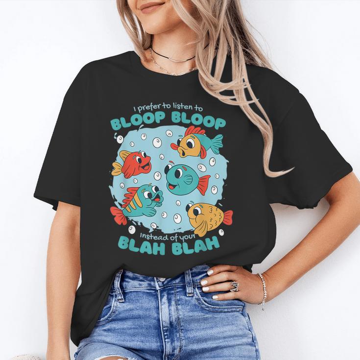 Cartoon Sarcasm Anti-Social Nihilism Introvert Fish Unisex T-Shirt