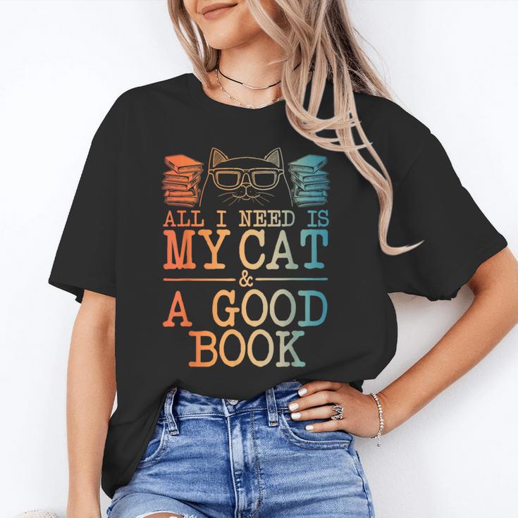 Cat & Book Art For Men Women Cat Librarian Novel Book Lover Unisex T-Shirt Cat & Book Art For Men Women Cat Librarian Novel Book Lover Unisex T-Shirt