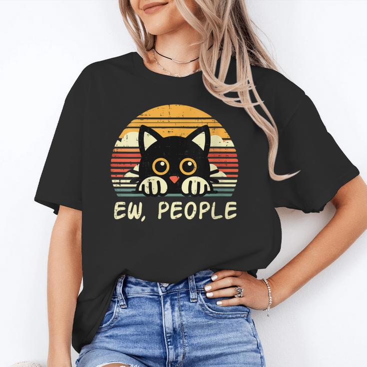 Cat Eww People Introvert Meme Women Men Kids Unisex T-Shirt