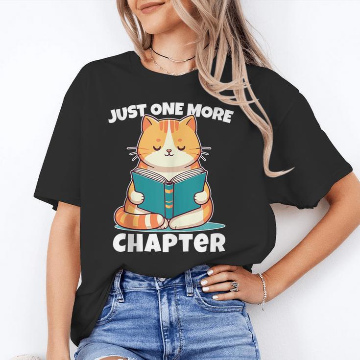 Cat Reading Books Bookworm Read One More Chapter Unisex T-Shirt