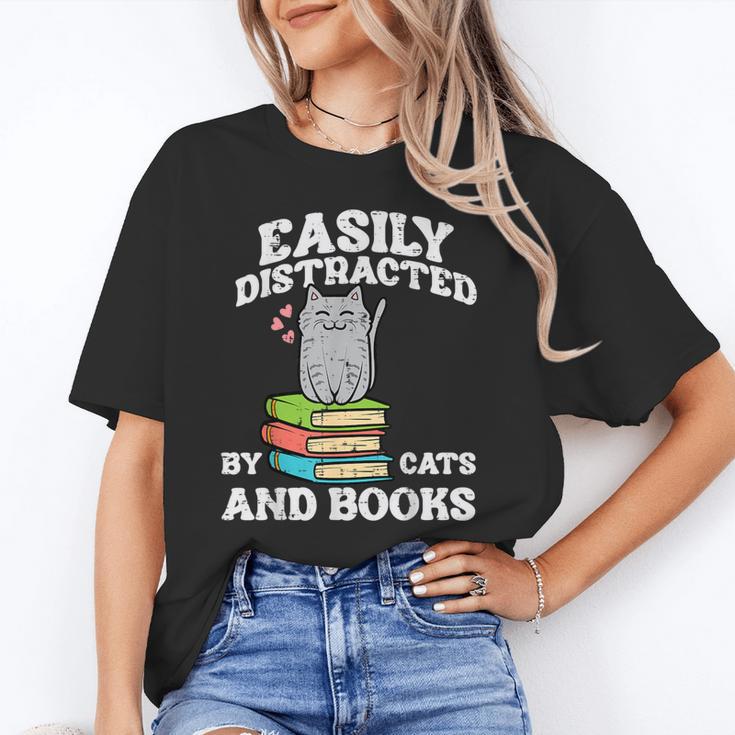 Cats And Books Read Reading Librarian Book Across America Unisex T-Shirt