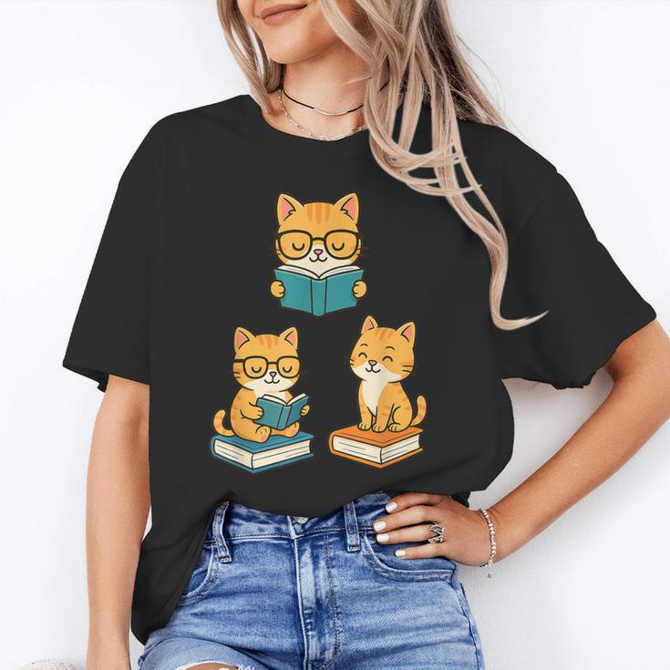 Cats Reading Book Lover Reading Bookworm Reader Unisex T-Shirt Cats Reading Book Lover Reading Bookworm Reader Unisex T-Shirt