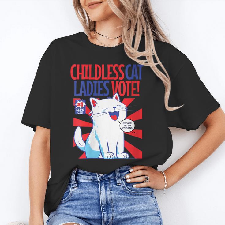 Childless Cat Ladies Vote Kamala Harris Cute Comic Book Cat Unisex T-Shirt Childless Cat Ladies Vote Kamala Harris Cute Comic Book Cat Unisex T-Shirt