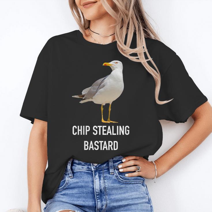 Chip Stealing Seagull Men Women Seaside Holiday Memory Unisex T-Shirt Chip Stealing Seagull Men Women Seaside Holiday Memory Unisex T-Shirt