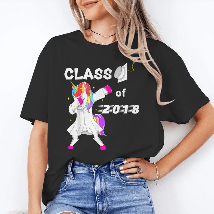 Class Of 2018 Graduation Him Her Unicorn Dabbing Shirt Unisex T-Shirt