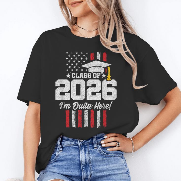 Class Of 2026 Senior Graduation American Flag Senior 2026 Unisex T-Shirt