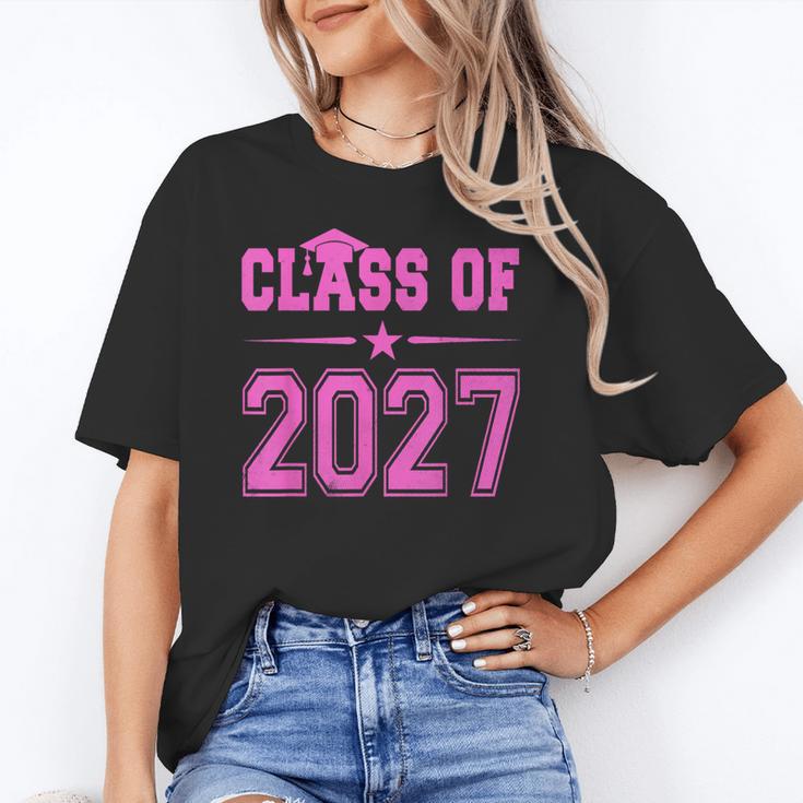 Class Of 2027 Pink Girls Shirt Graduation Unisex T-Shirt