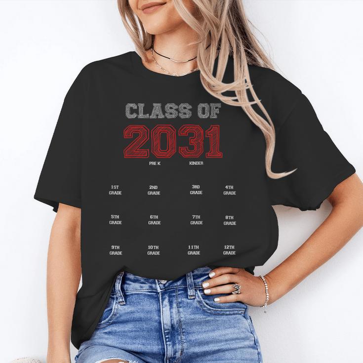Class Of 2031 Graduation T-Shirt With Space For Hand Prints Unisex T-Shirt
