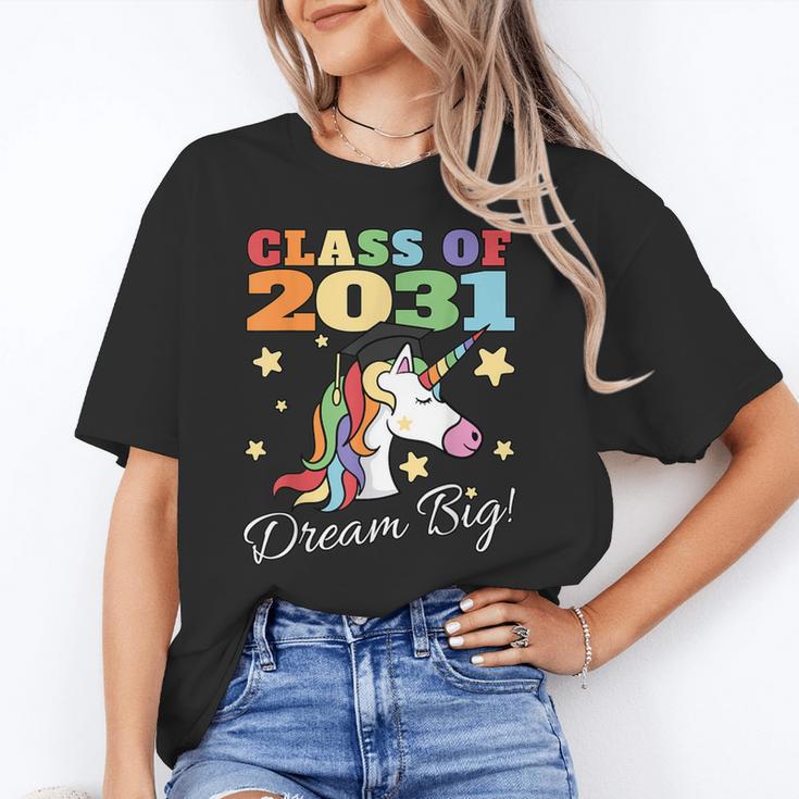 Class Of 2031 Magical Unicorn Graduation Cap Unisex T-Shirt