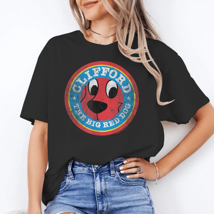 Clifford The Big Red Dog Round Distressed Logo Kids Books Unisex T-Shirt