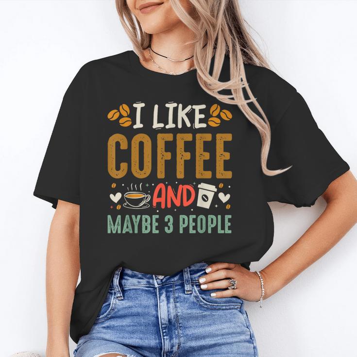 Coffee & Introvert Humor Tee Quote Cute Font Unisex T-Shirt Coffee & Introvert Humor Tee Quote Cute Font Unisex T-Shirt
