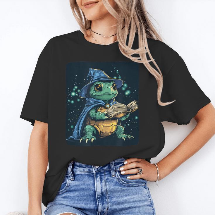 Cool Magical Book With Wizard Turtle For Adults And Kids Unisex T-Shirt