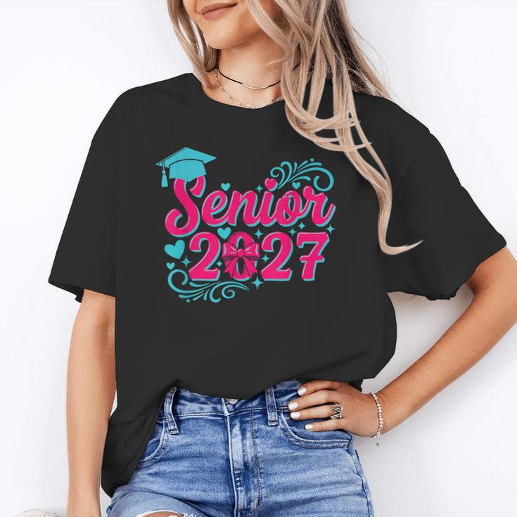 Coquette Pink Bow Senior 2027 Class Of Graduation Unisex T-Shirt